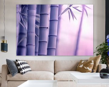 Bamboo trunks in purple light by Poster Art Shop