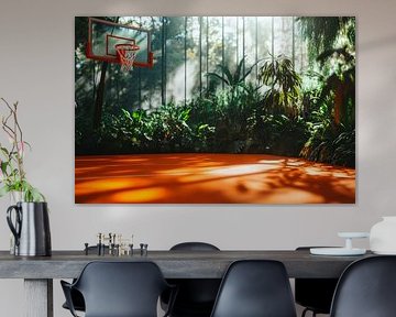 Basketball court in the jungle - Surreal by Poster Art Shop