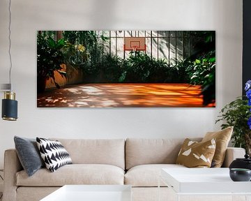 Basketball court in a tropical greenhouse by Poster Art Shop