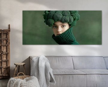 Art capillaire au brocoli - Photographie de mode sur Poster Art Shop