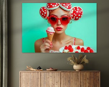 IJsliefhebber met zoetigheden van Poster Art Shop