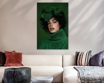 Femme à la coiffe verte sur Poster Art Shop