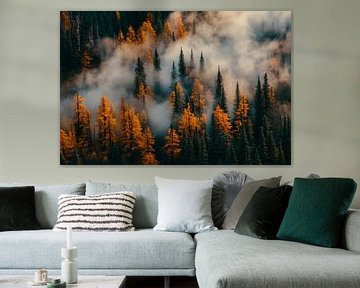 Autumnal forests in the mist by Poster Art Shop