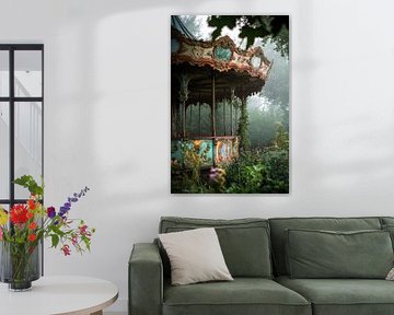 Karussell im Nebel – Märchenhaft und Vertraut von Poster Art Shop