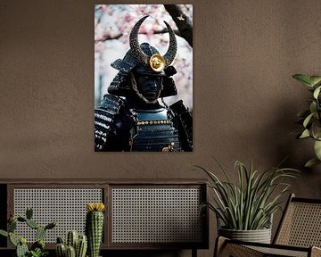 War armour of a samurai with cherry blossoms by Poster Art Shop