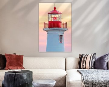 Lighthouse at sunset by Poster Art Shop