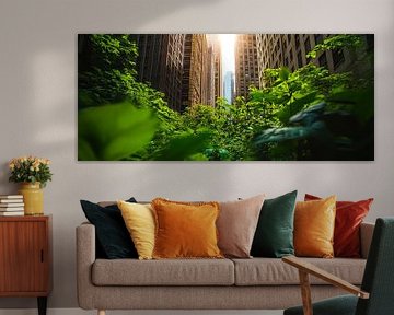 Nature meets city - urban jungle by Poster Art Shop