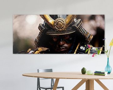 Samoerai harnas in detail - Dramatisch van Poster Art Shop
