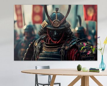 Samoerai portret met harnas - Epic van Poster Art Shop