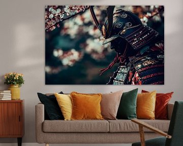 Samoerai in het kersenbloesembos - Duisternis van Poster Art Shop