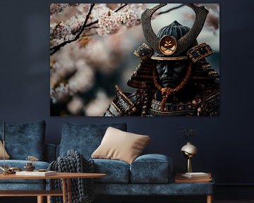 Samoerai in kersenbloesems - Historisch van Poster Art Shop