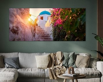 Zonsondergang in Santorini van Poster Art Shop