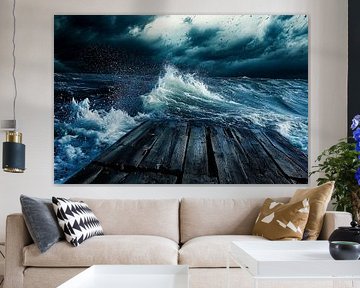 Storm over the sea - Dramatic by Poster Art Shop