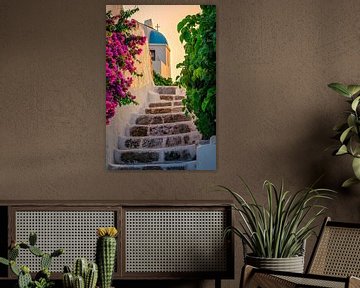 Staircase with bougainvillea by Poster Art Shop