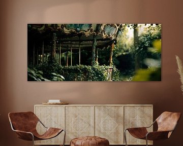 Enchanted carousel oasis in the countryside by Poster Art Shop