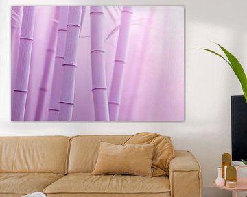 Delicate purple bamboo stems - Minimalist by Poster Art Shop