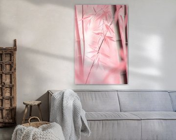 Delicate pink bamboo details - Soft and light by Poster Art Shop
