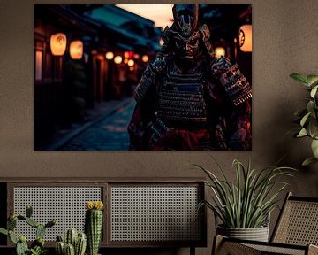 Samoerai in traditioneel harnas van Poster Art Shop