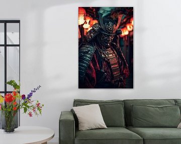 Samoerai in traditioneel harnas van Poster Art Shop