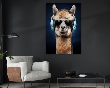 Alpaca luistert naar muziek... van Ans Bastiaanssen