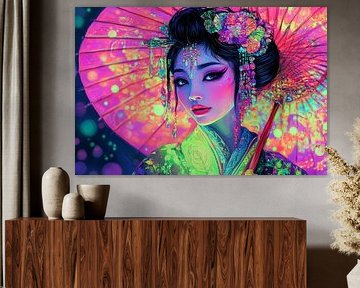 japanese modern art neon by Egon Zitter