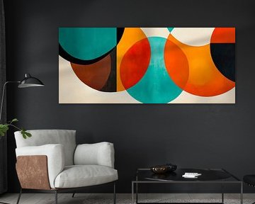 Abstracte kleurencombinatie met cirkels van Poster Art Shop