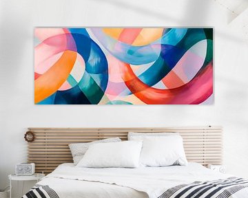 Abstract colour spirals - modern and lively by Poster Art Shop