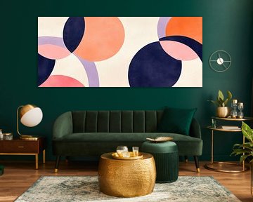 Cercles de couleurs abstraites - Design moderne sur Poster Art Shop