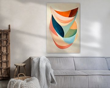 Abstract shapes in soft colours by Poster Art Shop