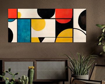 Abstracte geometrie in kleuren van Poster Art Shop