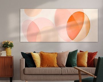 Abstracte geometrie in zachte tinten van Poster Art Shop