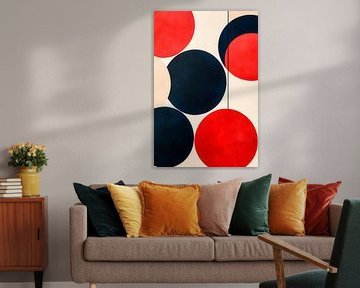 Abstracte compositie met cirkels van Poster Art Shop