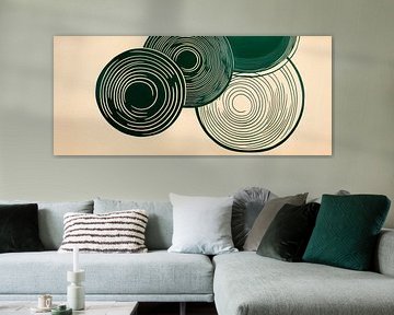 Abstract circle patterns in green 조 by Poster Art Shop