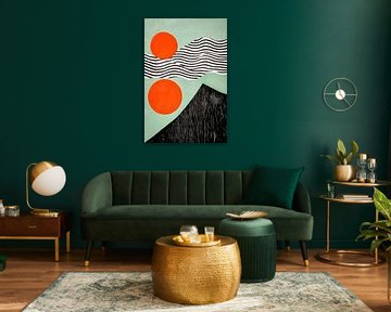 Abstract landscape with suns by Poster Art Shop