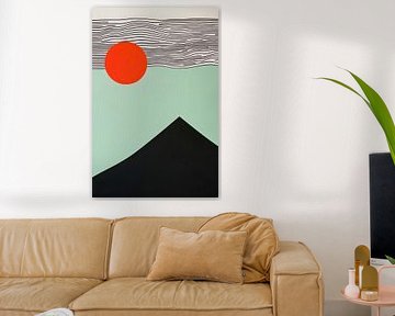 Abstract landscape with sun by Poster Art Shop