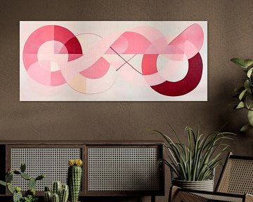 Abstract pink composition - Modern design by Poster Art Shop