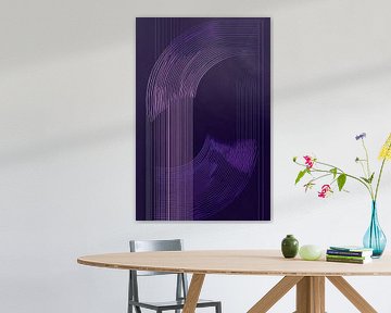 Abstract line composition in purple by Poster Art Shop