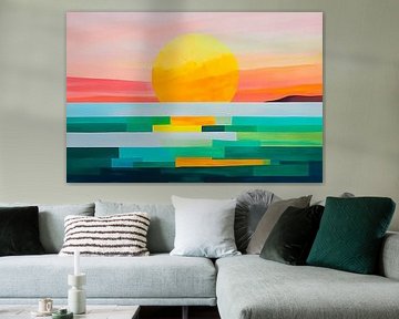 Abstract sunset landscape by Poster Art Shop