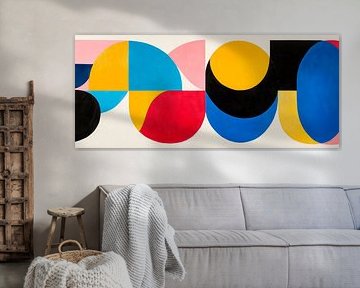 Abstract geometric blaze of colour by Poster Art Shop