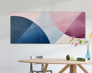 Abstract geometric shapes - Pastel colours by Poster Art Shop