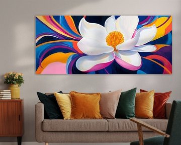 Flower with bright colours - Abstract by Poster Art Shop