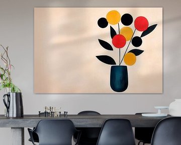 Fleurs multicolores style vase sur Poster Art Shop