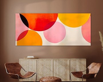 Bunte Kreise auf hellem Hintergrund von Poster Art Shop
