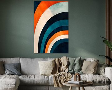 Colourful geometric arches - Modern decorative by Poster Art Shop