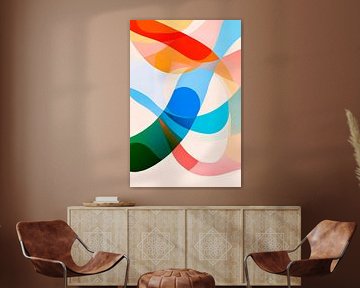 Colourful abstract shapes superimposed by Poster Art Shop