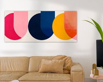 Colourful geometric shapes - Modern design by Poster Art Shop
