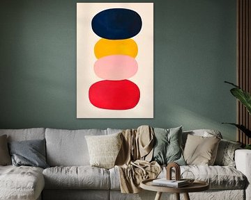 Colourful oval shapes on top of each other by Poster Art Shop
