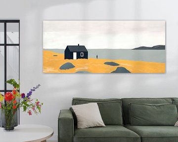 Lonely hut by the sea - Minimalist by Poster Art Shop