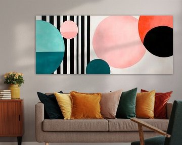 Geometric shapes and stripes - Modern by Poster Art Shop