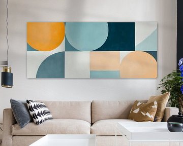 Geometric play of colours - Abstract by Poster Art Shop